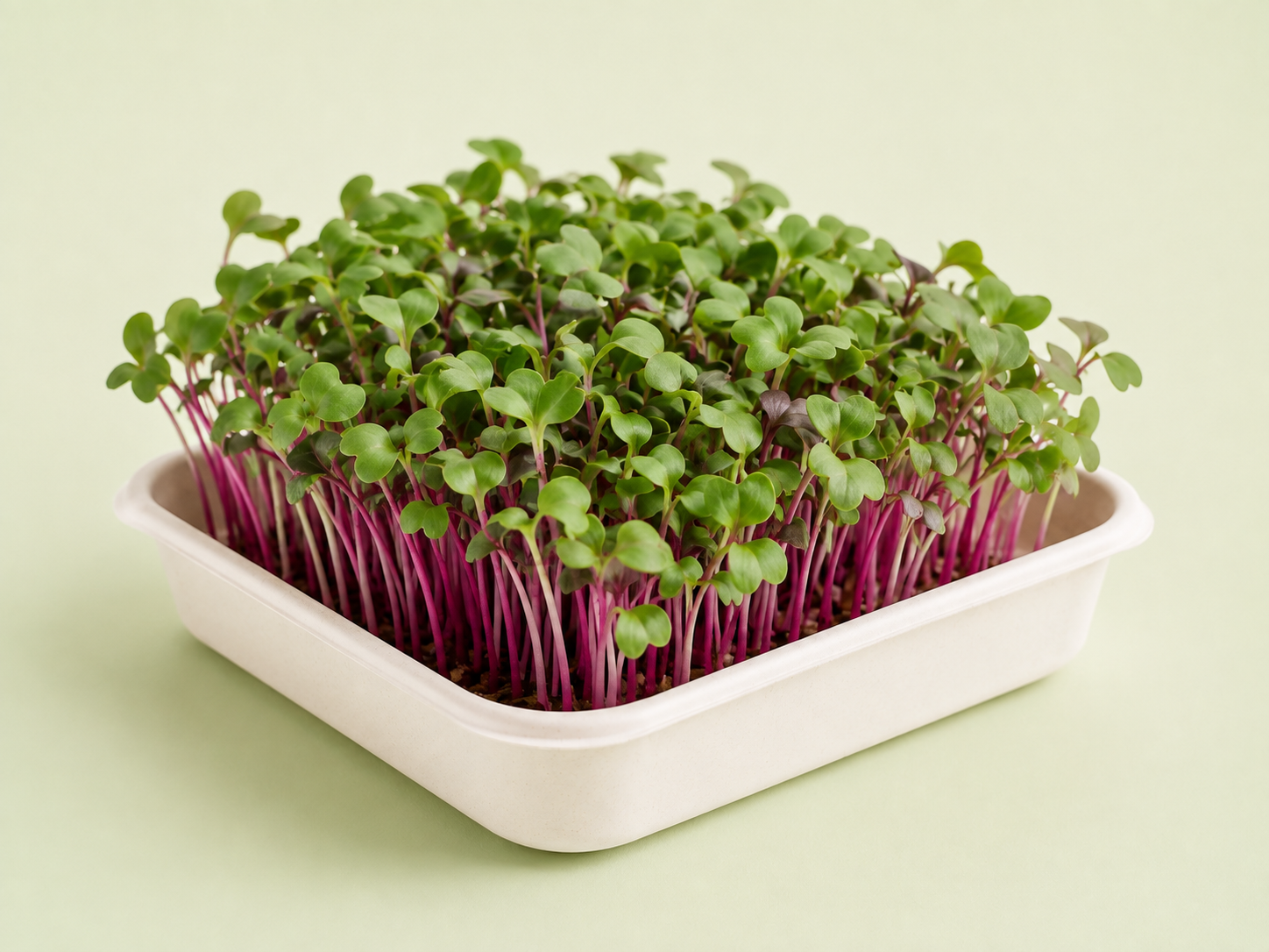 Living Kibo Bowl microgreens growing in trays